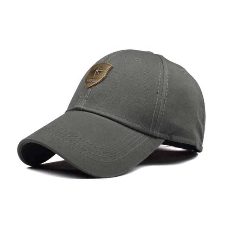 High Quality Custom Mens Baseball Cap with Metal Logo